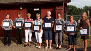 Ohio County School System retirees, pictured L-to-R: Mona Farmer, Sheila Witten, Patricia Fleener, Bennie Sandefur, Janie Burgess, Rhonda Travis, Terry Coleman and Martha Coppage Not Pictured: Sandy Guerrero, Bruce Evans, Linda Maden, Carolyn Whittaker, Ann Nance, Kathy Phelps, Mary Jacqueline Taylor, Yvonne Richards, Margaret Short and Lori Baker.