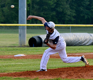 Eagle pitcher Jake Griffin struck out 17 McLean County batters on his way to a complete game shutout win in the opening round of the 2014 10th District Tournament Monday night at OCHS.