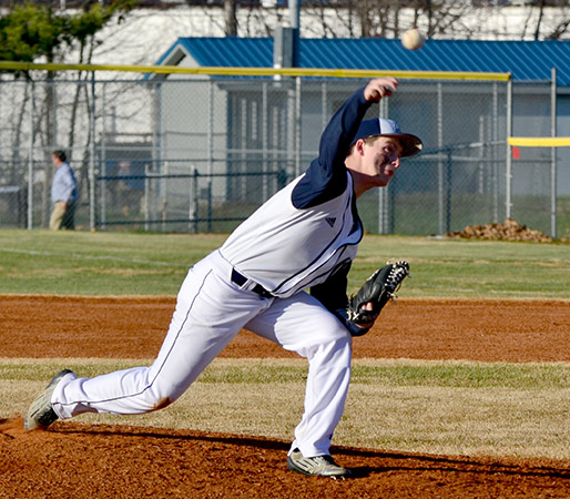Eagle pitcher Jesse Burgess delivers to the plate during OC's win over Owensboro Monday.
