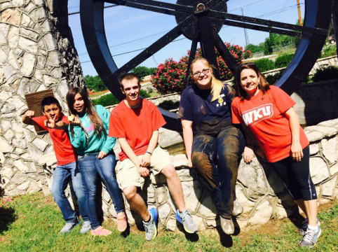 Adrian Garcia, Lexi Perales, JP Howard, Becky Vaught and Kathy Gledhill at Lost River Cave.